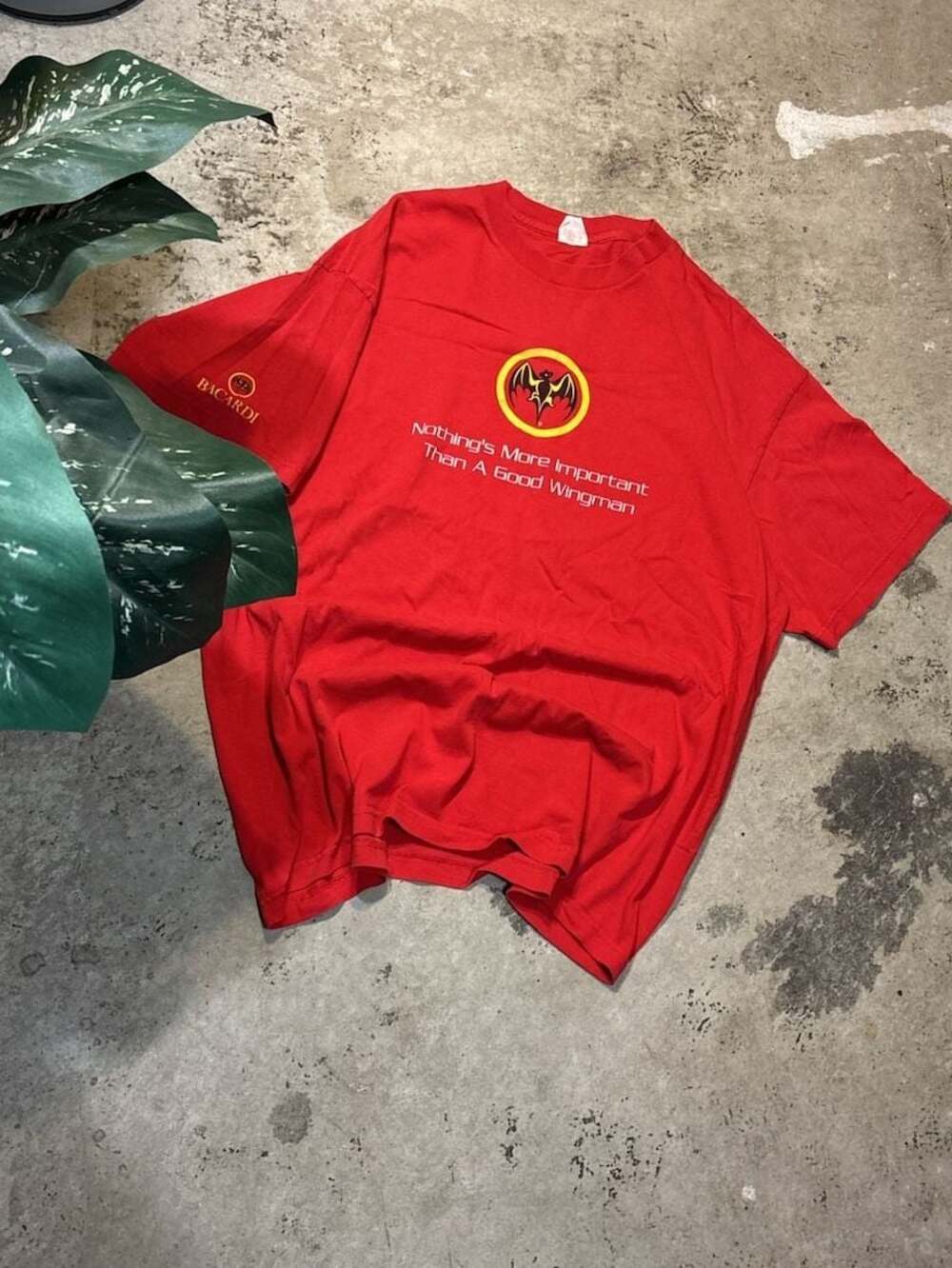 Bacardi 'Nothing's More Important Than A Good Wingman' Red T-Shirt XL
